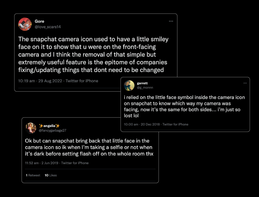 Snapchat-deleted product features