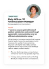 Abby Wilcox- Patient liaison manager