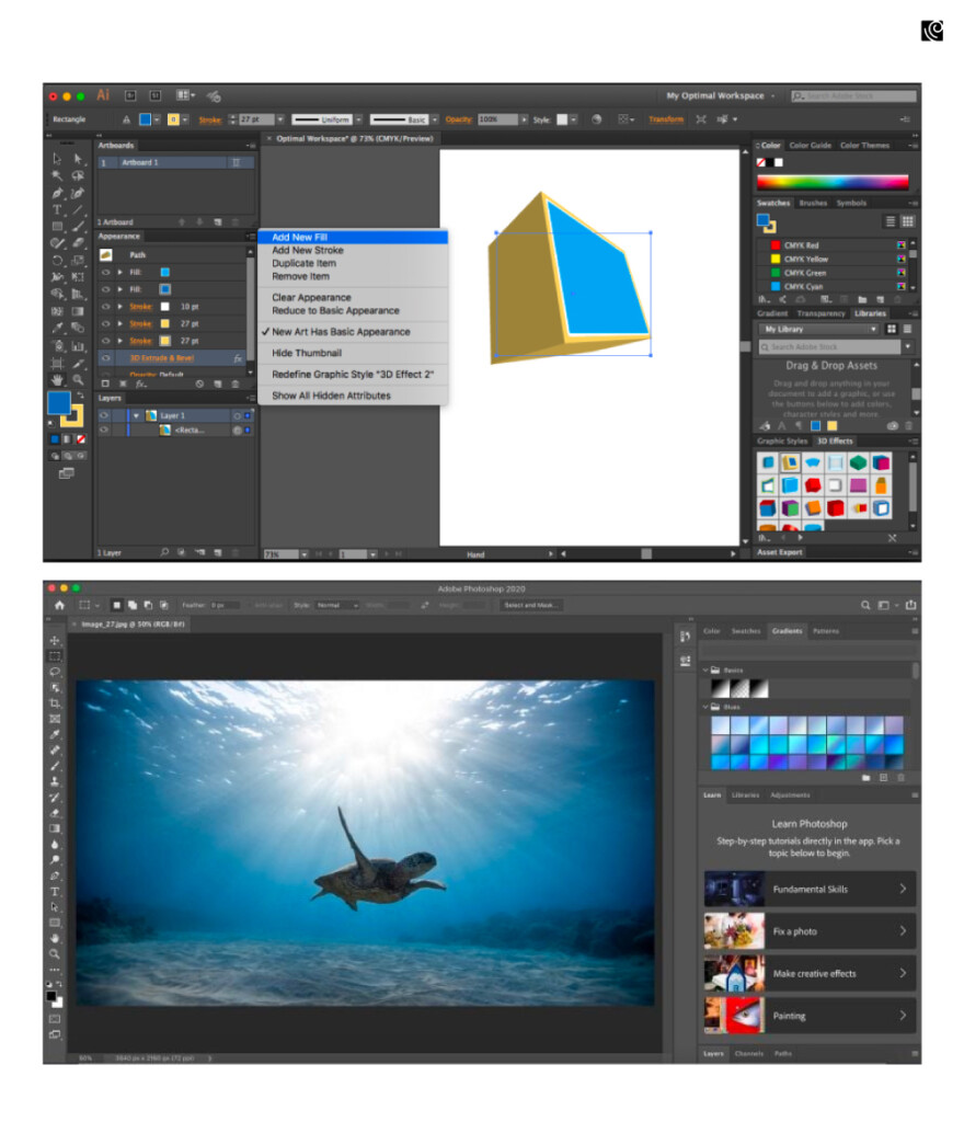 Consider Adobe's suite of creative software. Enterprise UX Design