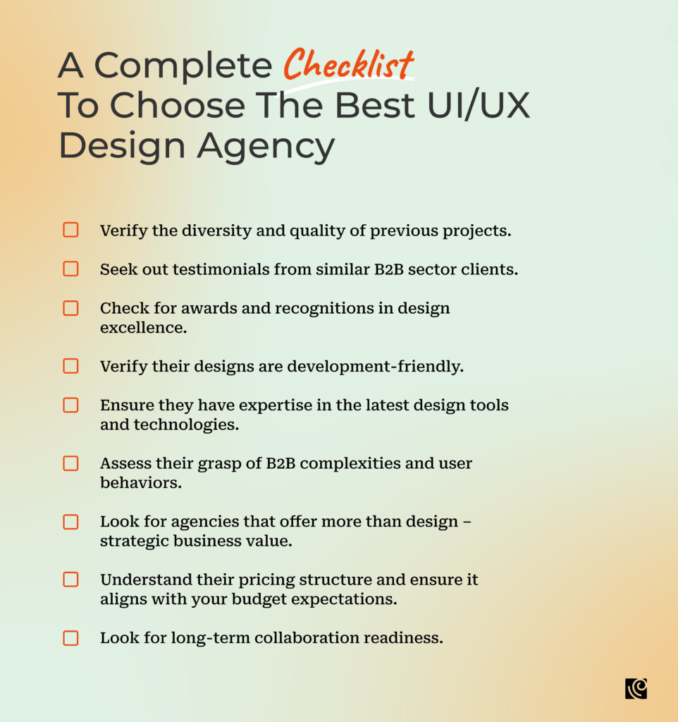 A Complete Checklist To Choose The Best UI/UX Design Agency